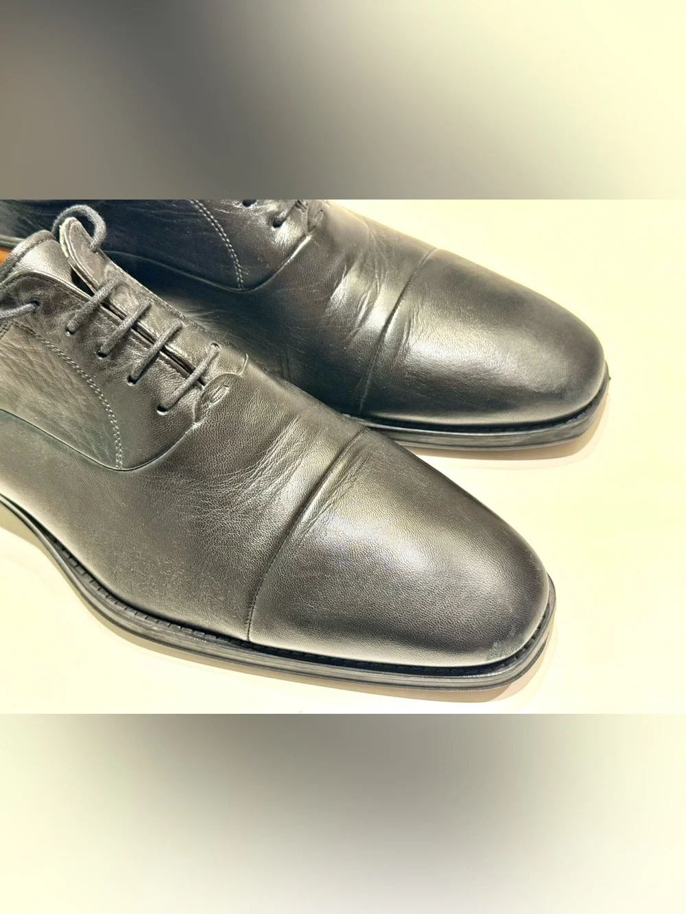 Men's Magnanni Black Leather Dress Shoe